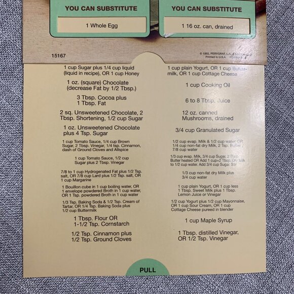 Vintage Kitchen Guide For Recipe Substitutions Booklet Conversion Slide - Picture 2 of 5